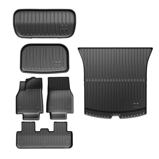 For New Tesla Model Y Launch 2025+ Juniper 2025+ TPE Floor Mats Cargo Liner All Weather Front Rear Trunk Mats Floor Liner Mats