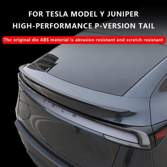 For Tesla Model Y Juniper 2025 Spoiler ABS Carbon Fiber Rear Trunk Wing Lip Auto Exterior Accessories Car Modification Parts