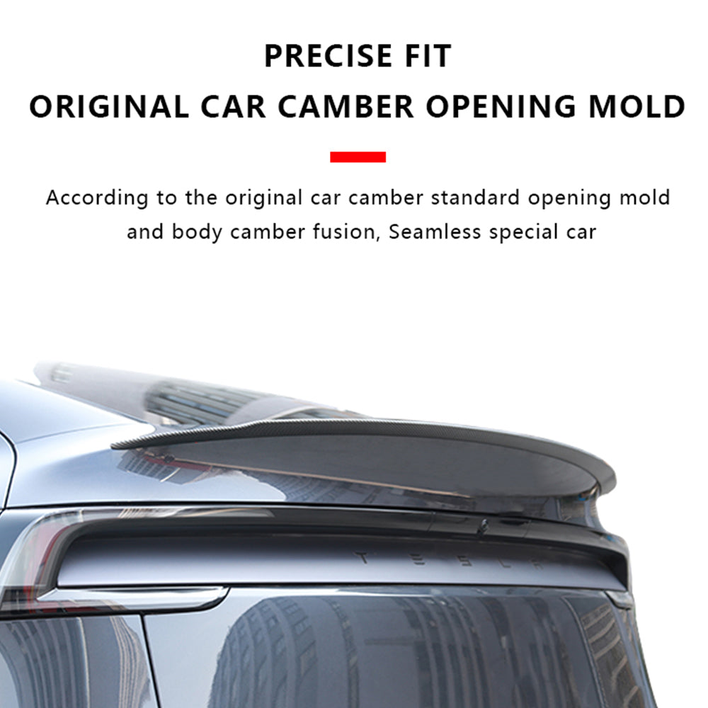 For Tesla Model Y Juniper 2025 Spoiler ABS Carbon Fiber Rear Trunk Wing Lip Auto Exterior Accessories Car Modification Parts