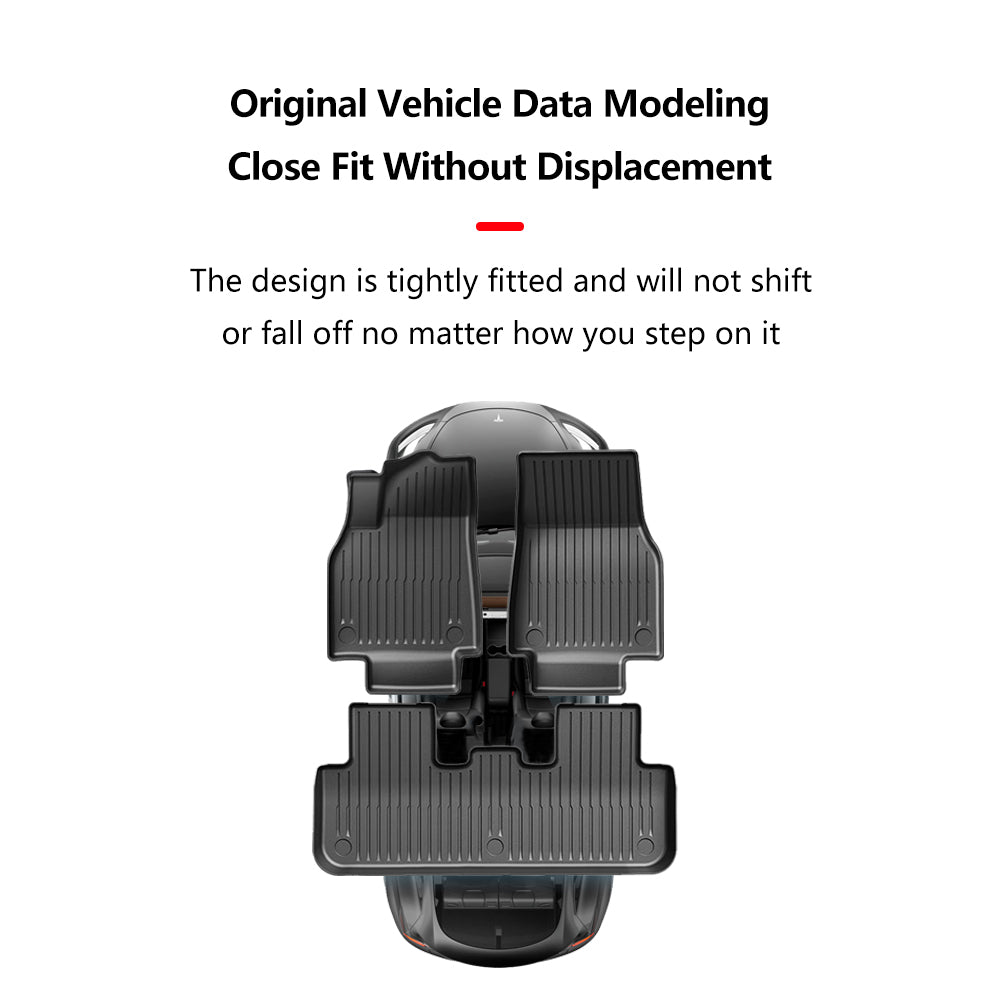 For New Tesla Model Y Launch 2025+ Juniper 2025+ TPE Floor Mats Cargo Liner All Weather Front Rear Trunk Mats Floor Liner Mats
