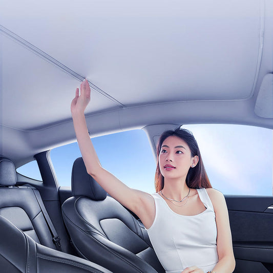 Glass Sunroof Telescopic Insulated Roof Sunshade Model Y Sunscreen Panel for Tesla Model 3 (2017 2018 2019 2020 2021 2022 2023)