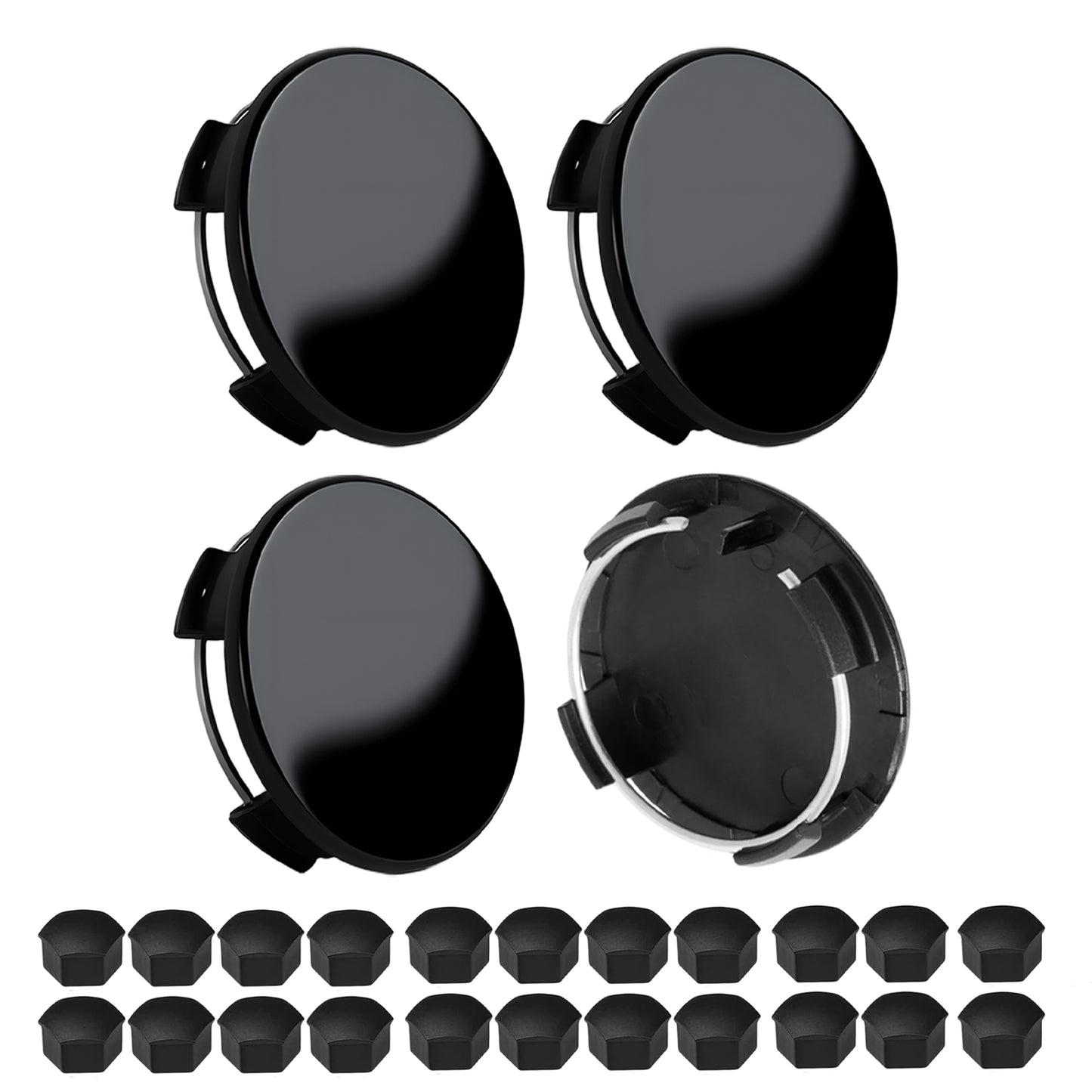 Car Hub Wheel Center Cap and Lug Nut Cap Kit for Tesla Model 3, Model Y