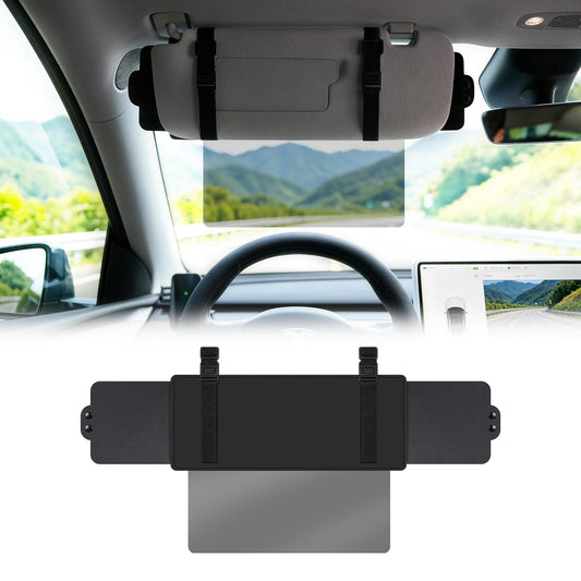 Sun Visor Extender for Car, Polarized Sun Visor with 2 Side Sunshade, Anti-Glare UC400 PC Lens, Car Visor Extender Sun Blocker for Safe Driving, Adjustable Sun Visor Extender for SUV (1 Pcs)